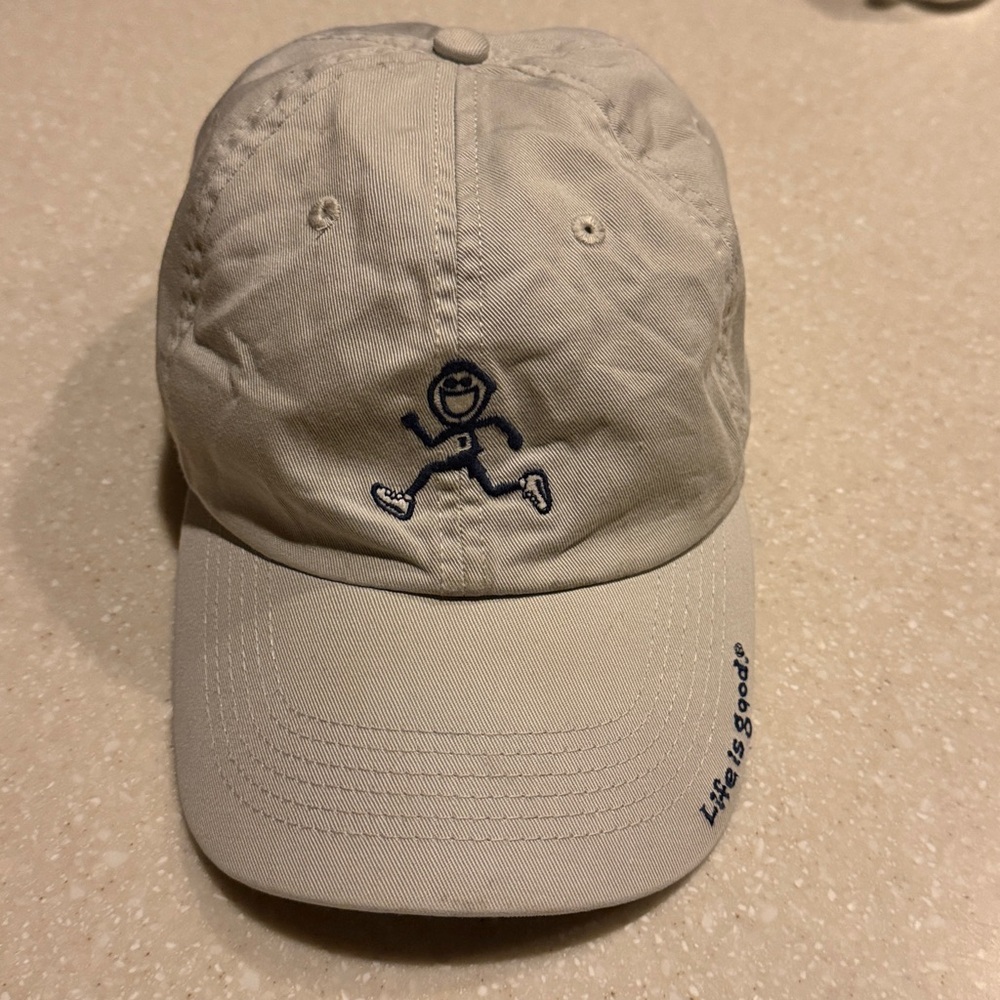 Last chance! Life Is Good Embroidered Running Baseball Hat Adj Adult Jogging Gym